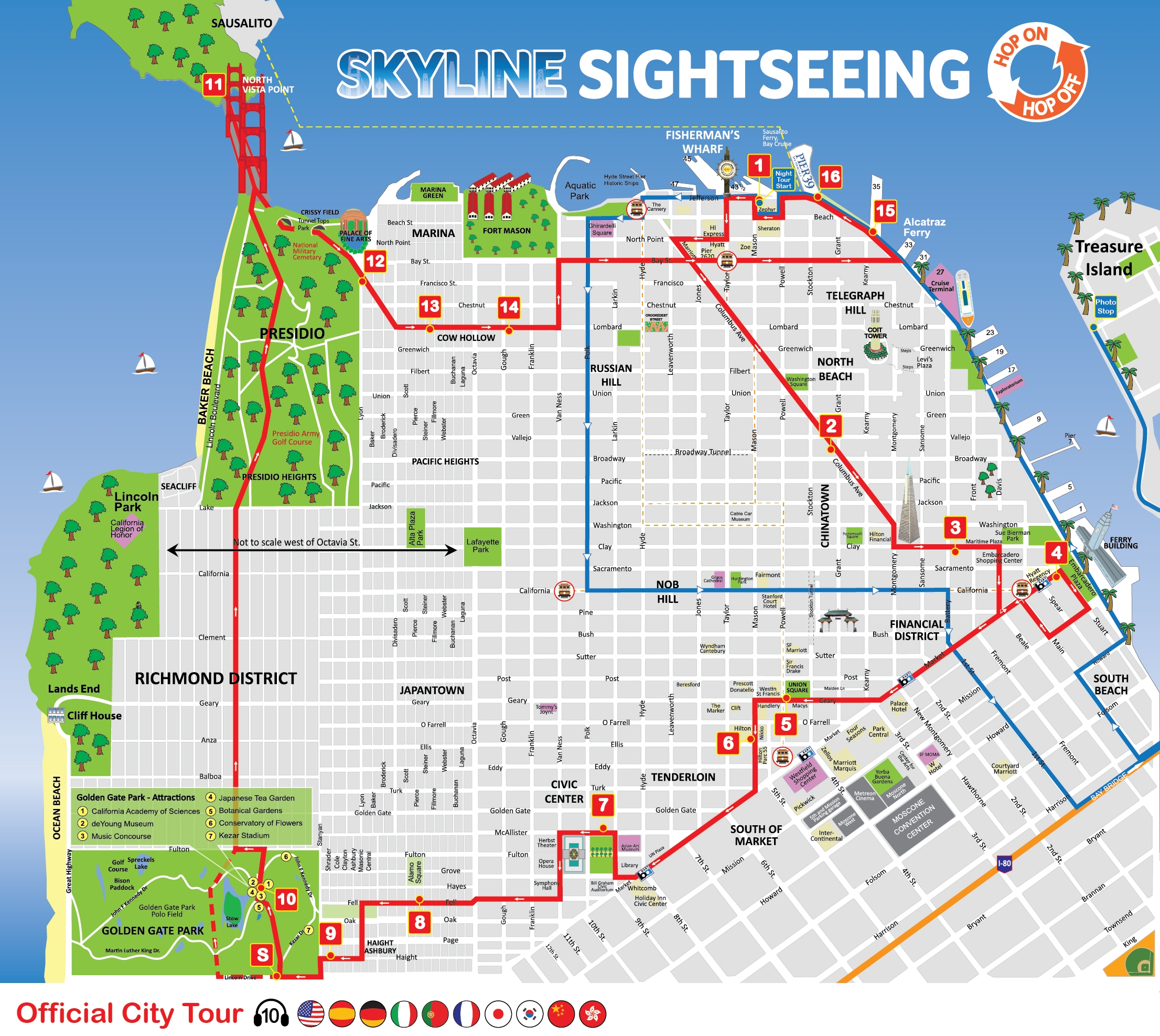San Francisco Tour Map City Sightseing