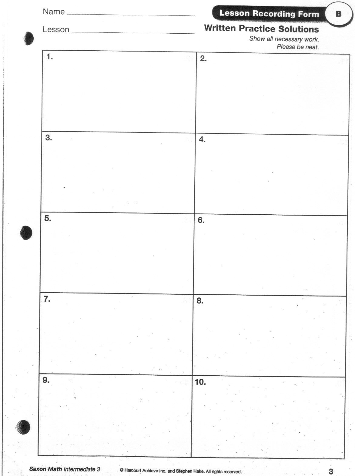 Saxon Math Printables Worksheets Are Name