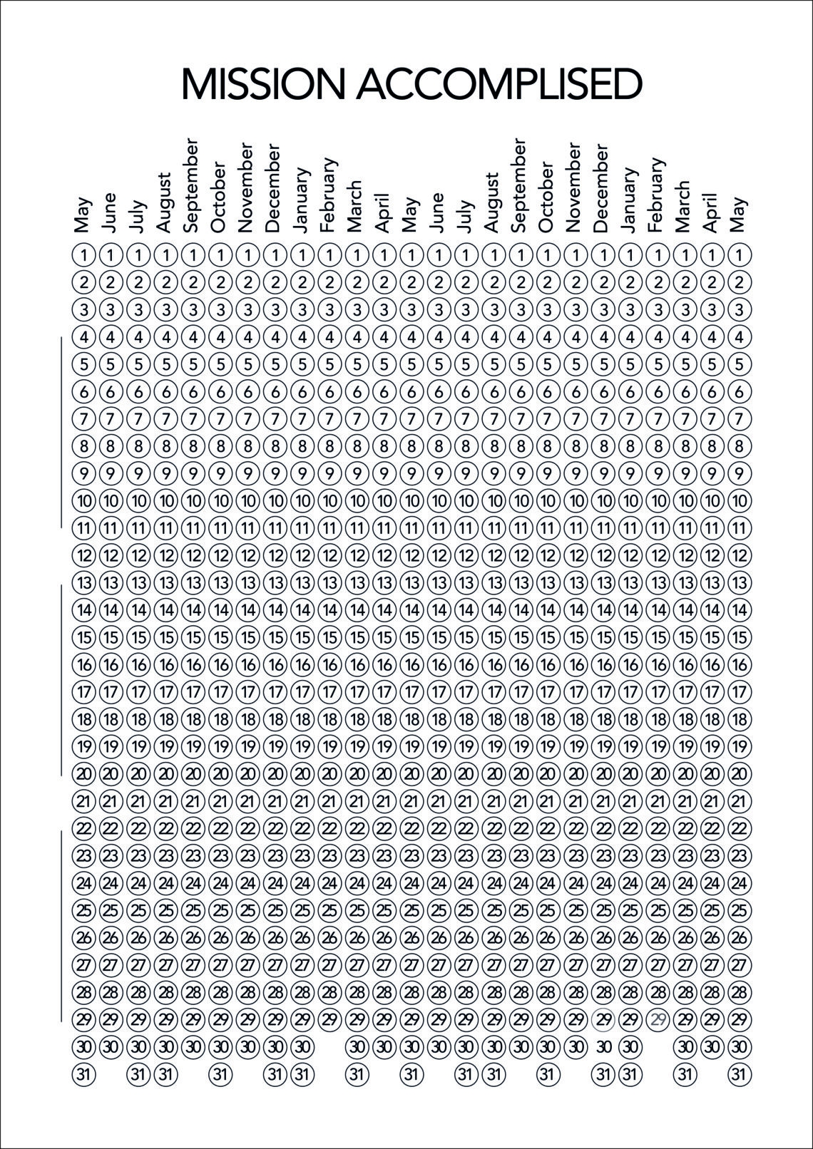 Free Printable Missionary Countdown Chart