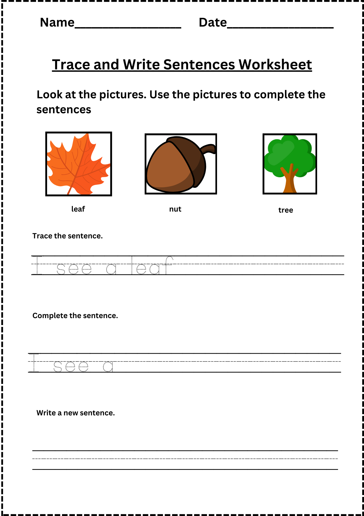 Sentence Writing Worksheets Free Printables
