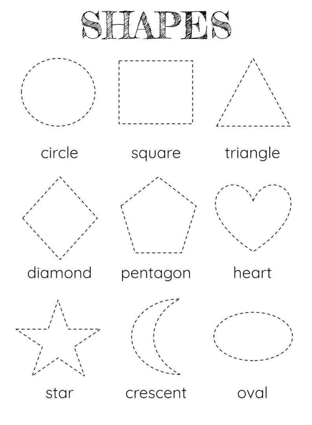 Shape Tracing Worksheet For Kindergarten Preschool Learn To Trace Shapes Montessori Activity Easy Printable Back To School Worksheet Etsy Shape Tracing Worksheet For Kindergarten Preschool Learn To Trace Shapes Montessori Activity Easy Printable Back To School Worksheet Etsy