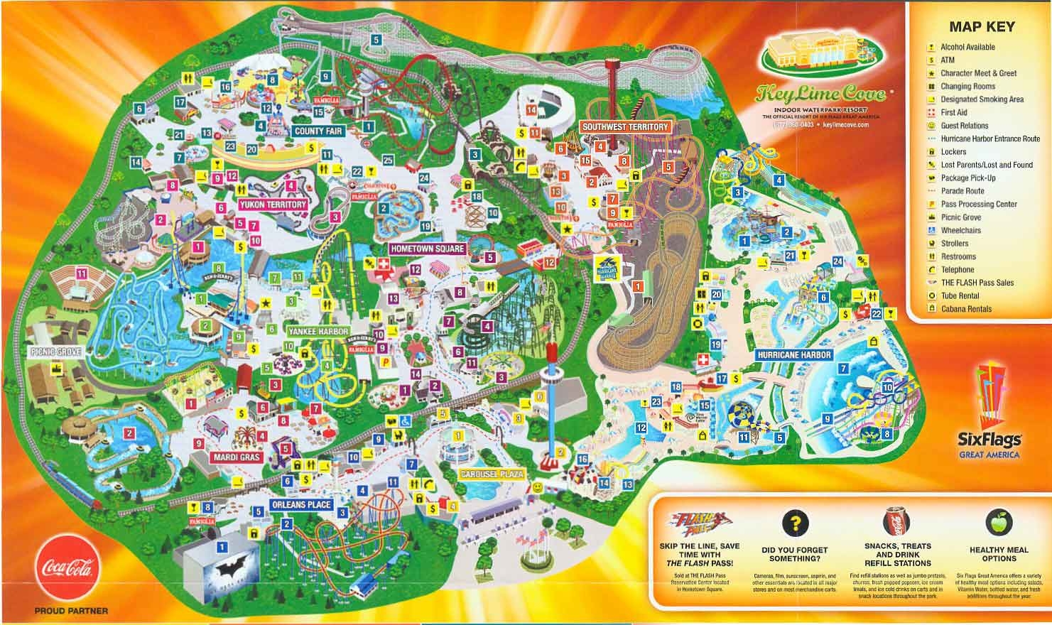 Six Flags Great America 2012 Map Six Flags Great America 2012 Map