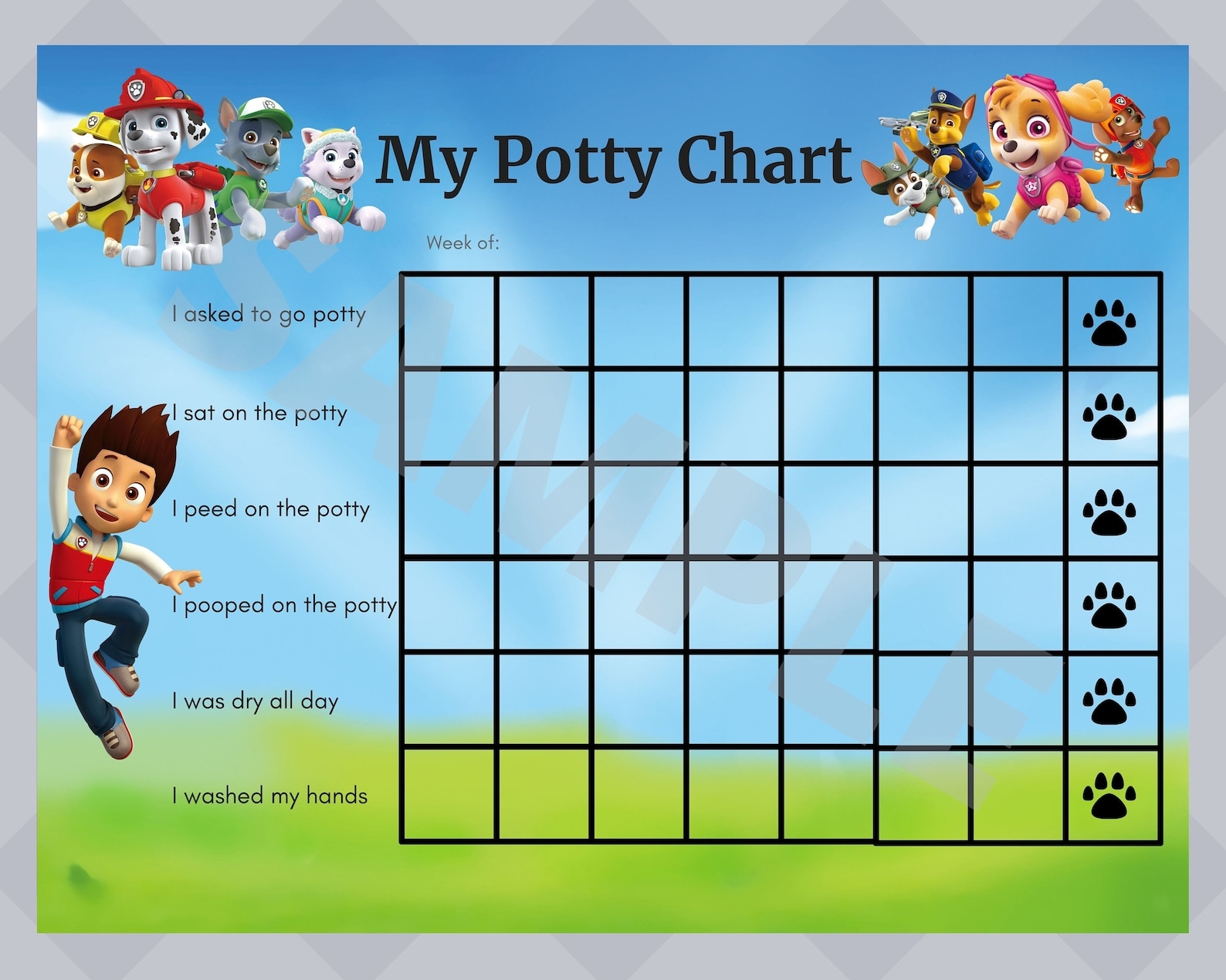 Sticker Chart For Kids Potty Training Paw Patrol Potty Training Chart Reusable Sticker Reward System 29 7x42cm Printable Free Sticker Chart For Kids Potty Training Paw Patrol Potty Training Chart Reusable Sticker Reward System 29 7x42cm Printable Free