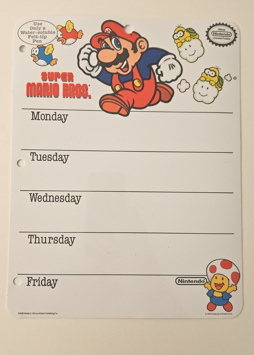 Mario Reward Chart Free Printable