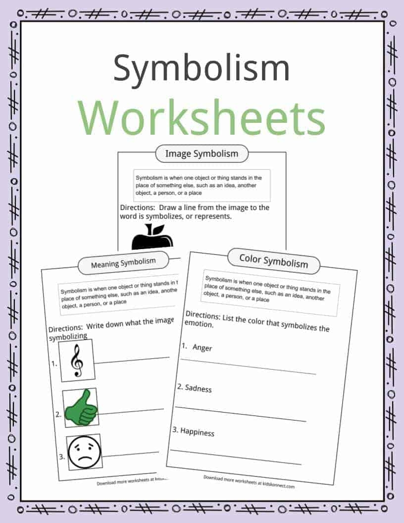 Symbolism Examples Definition Worksheets For Kids