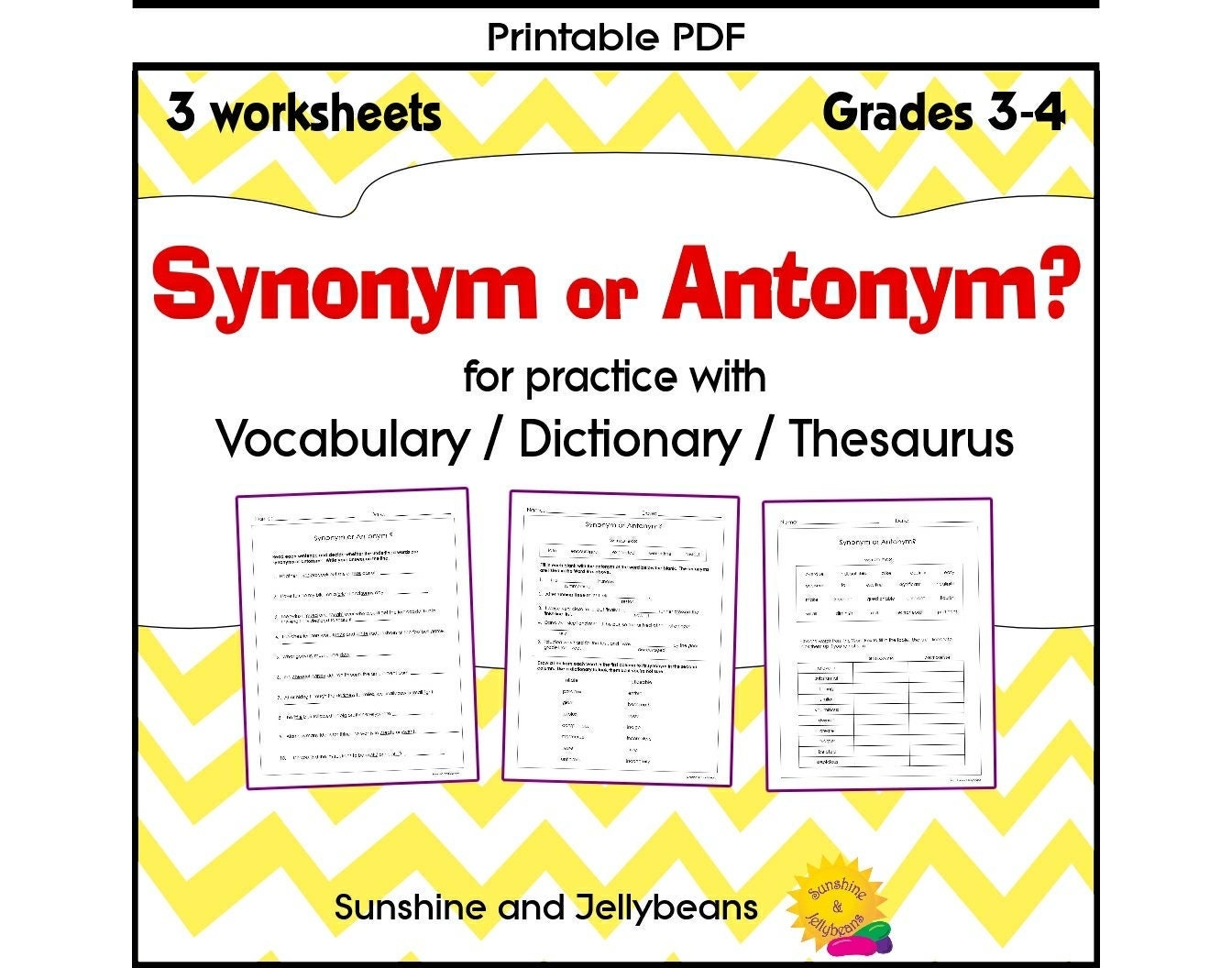 Synonyms And Antonyms Word Usage Dictionary Skills Vocabulary Grades 3 4 PDF Etsy