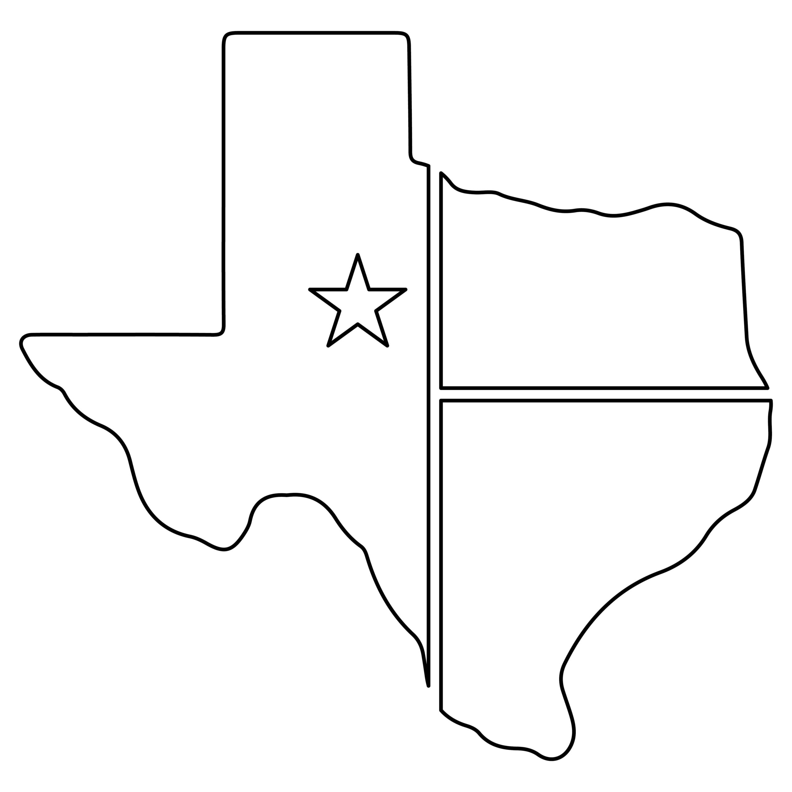 Texas Map Template 10 Free PDF Printables Printablee