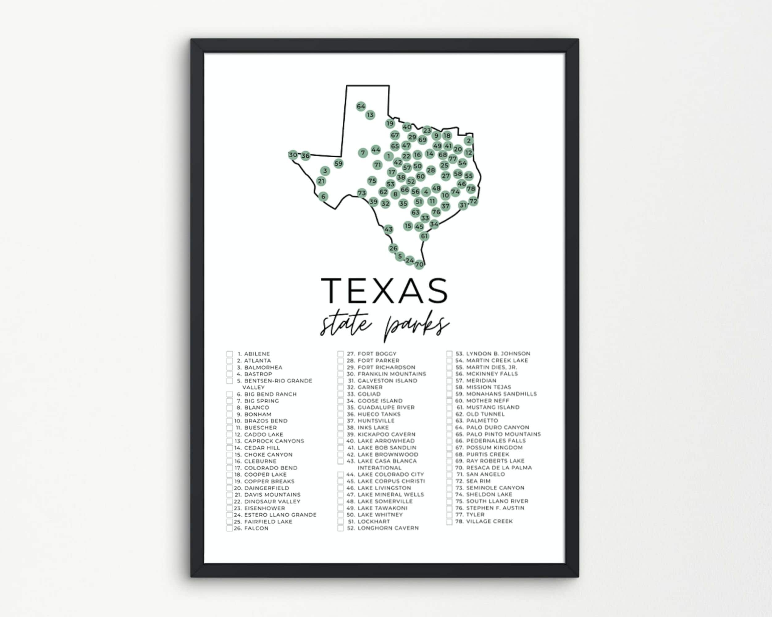 Texas State Park Map Printable State Park Checklist State Parks Check Off State Park Printables A4 US Letter Etsy Texas State Park Map Printable State Park Checklist State Parks Check Off State Park Printables A4 US Letter Etsy