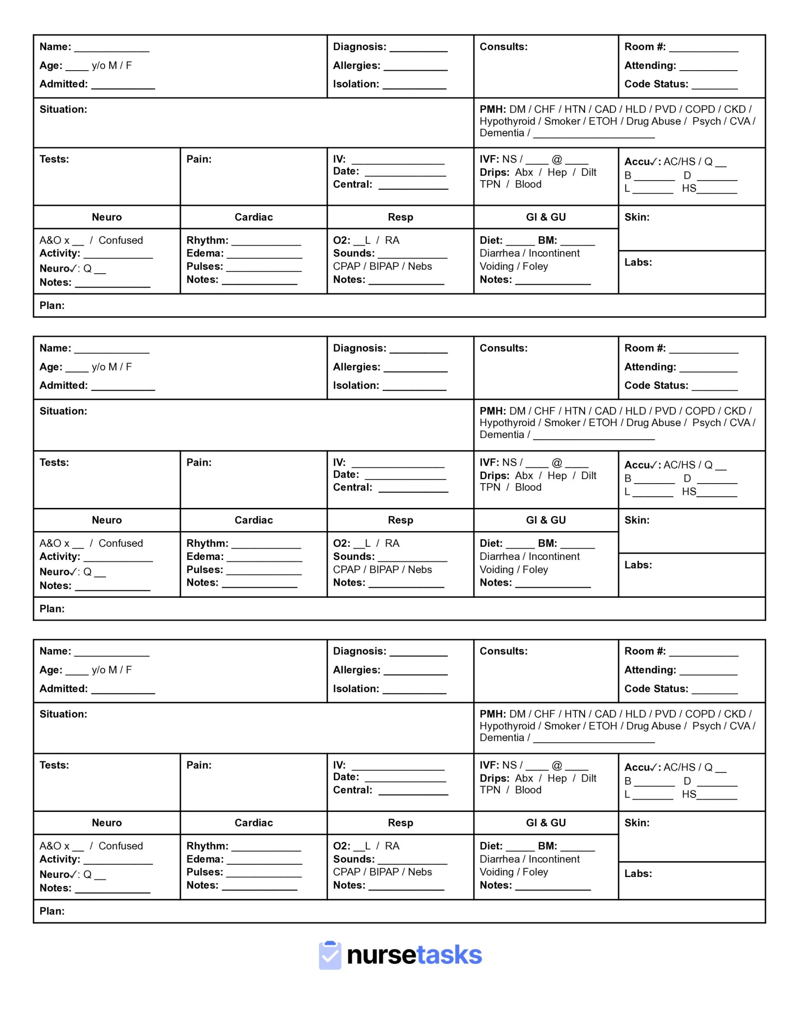 The Ultimate Nursing Report Sheet Guide Free Downloads The Ultimate Nursing Report Sheet Guide Free Downloads