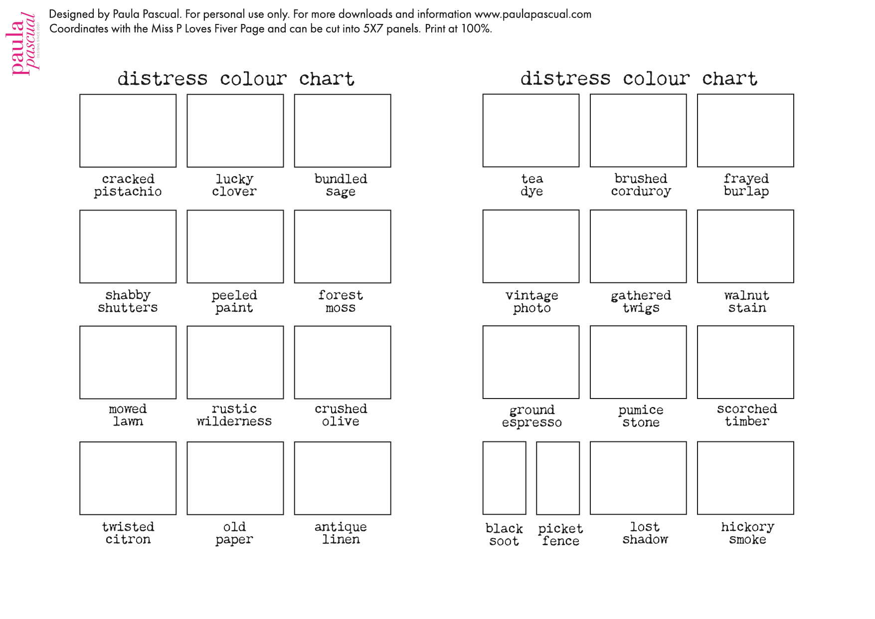 Tim Holtz Distress And Distress Oxides Colour Charts Paula Pascual Tim Holtz Distress And Distress Oxides Colour Charts Paula Pascual