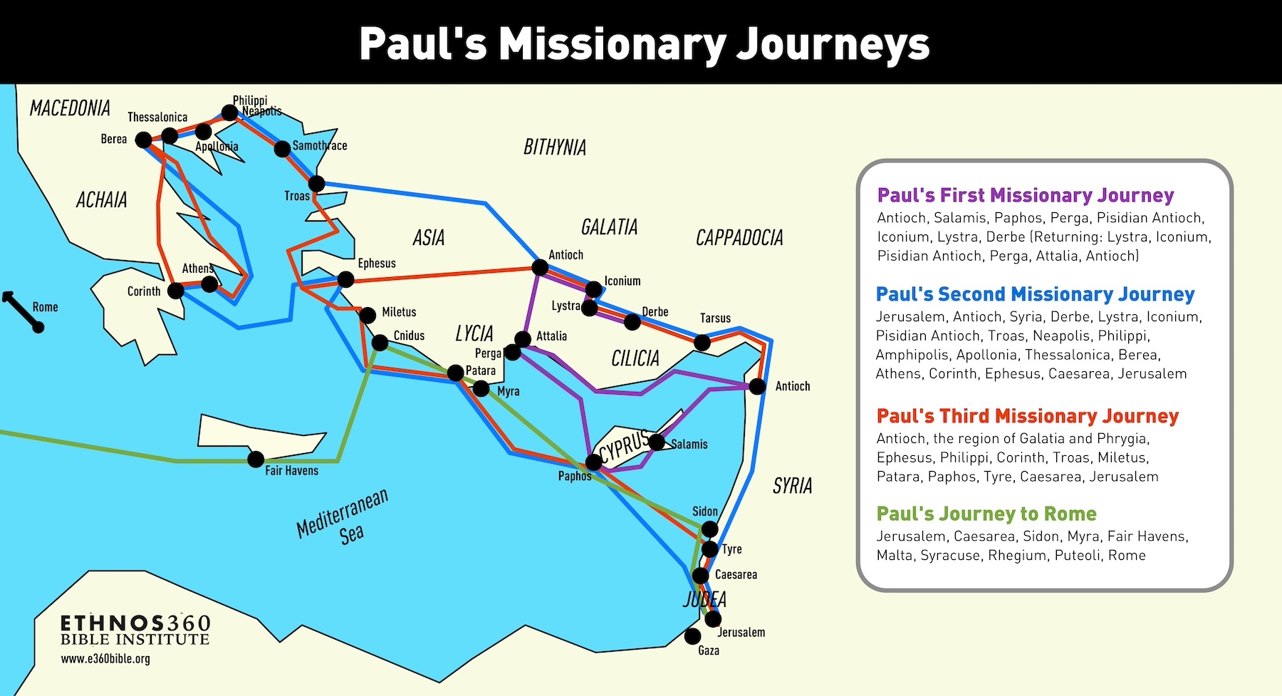 Timeline Of Paul s Life And Missionary Journeys
