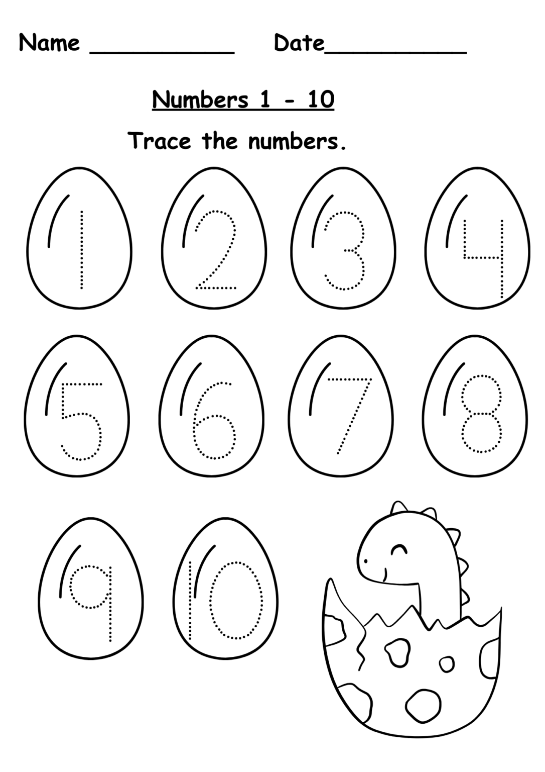 Tracing Numbers Free Worksheets
