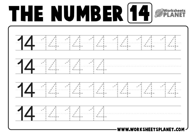 Tracing Numbers Worksheets For Kindergarten READY TO PRINT