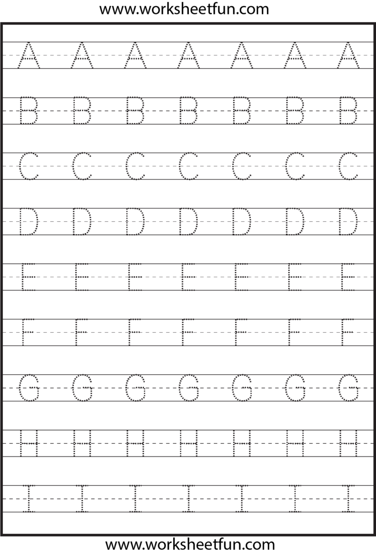 Tracing Uppercase Letters Capital Letters 3 Worksheets FREE Printable Worksheets Worksheetfun