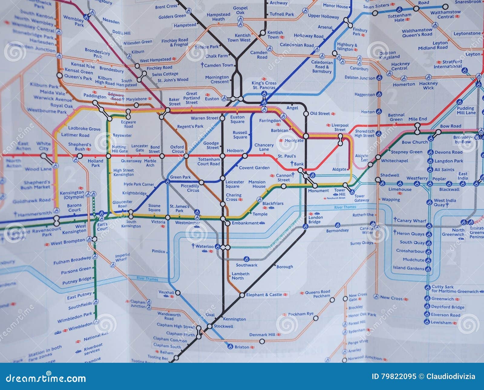 Tube Map Of London Underground Editorial Image Image Of Lines Illustrative 79822095