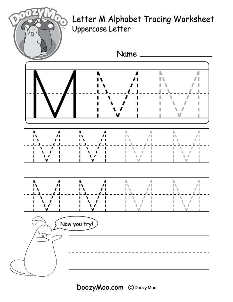 Uppercase Letter Tracing Worksheets Free Printables Doozy Moo