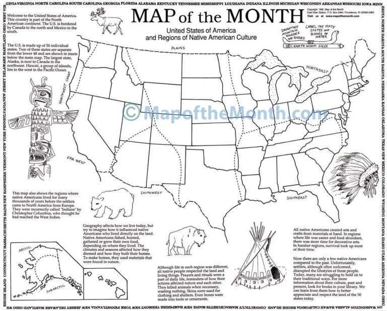 USA Regions Of Native American Culture Map Maps For The Classroom