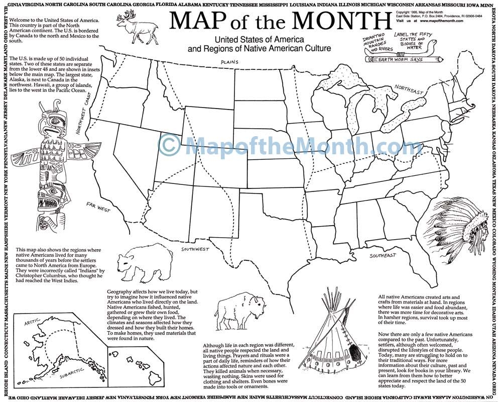USA Regions Of Native American Culture Map Maps For The Classroom