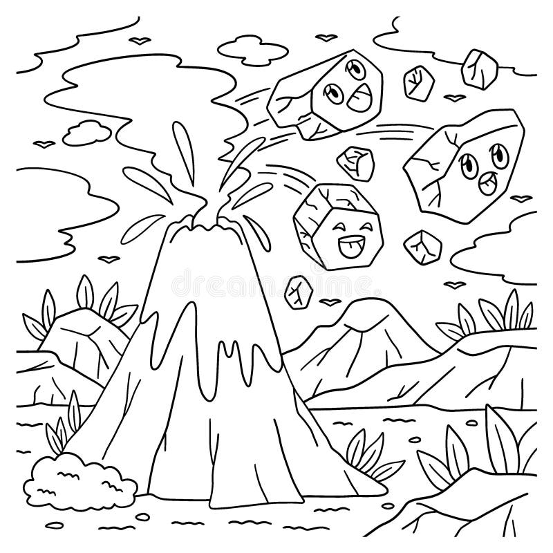 Volcano Coloring Page Stock Illustrations 487 Volcano Coloring Page Stock Illustrations Vectors Clipart Dreamstime