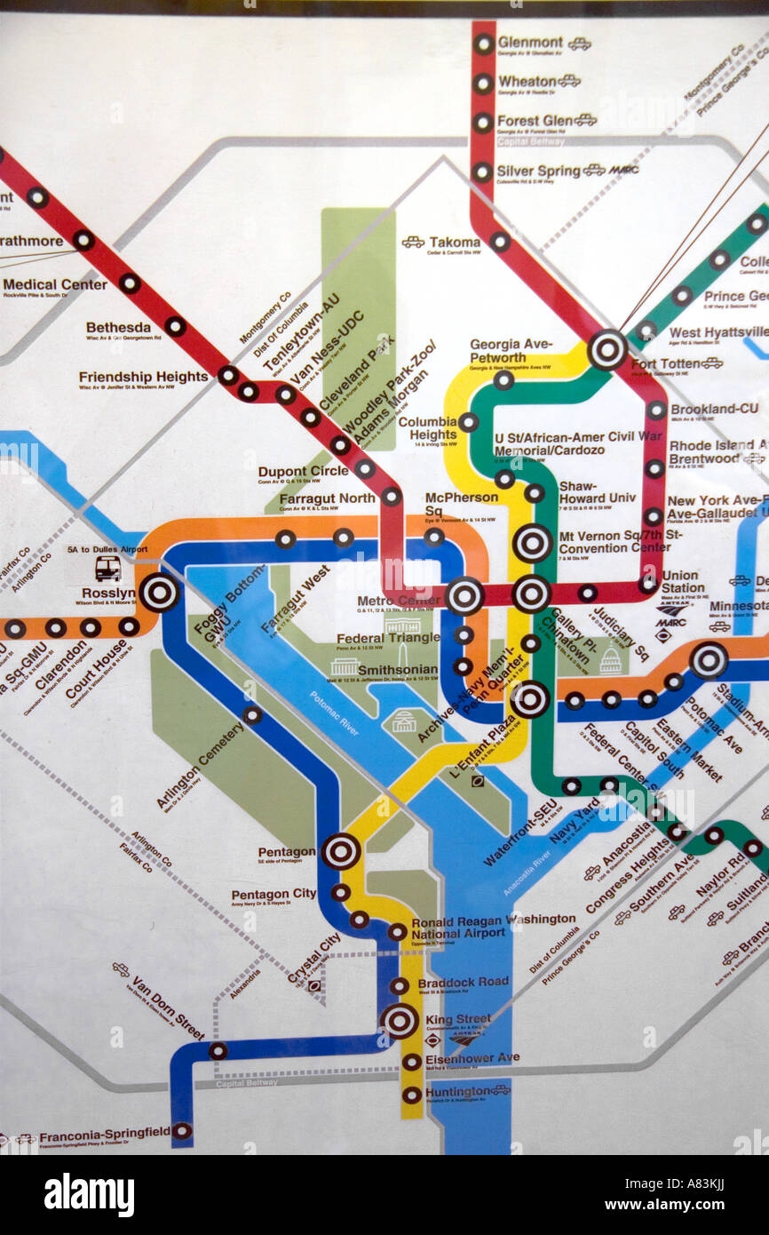 Washington Dc Metro Map Hi res Stock Photography And Images Alamy