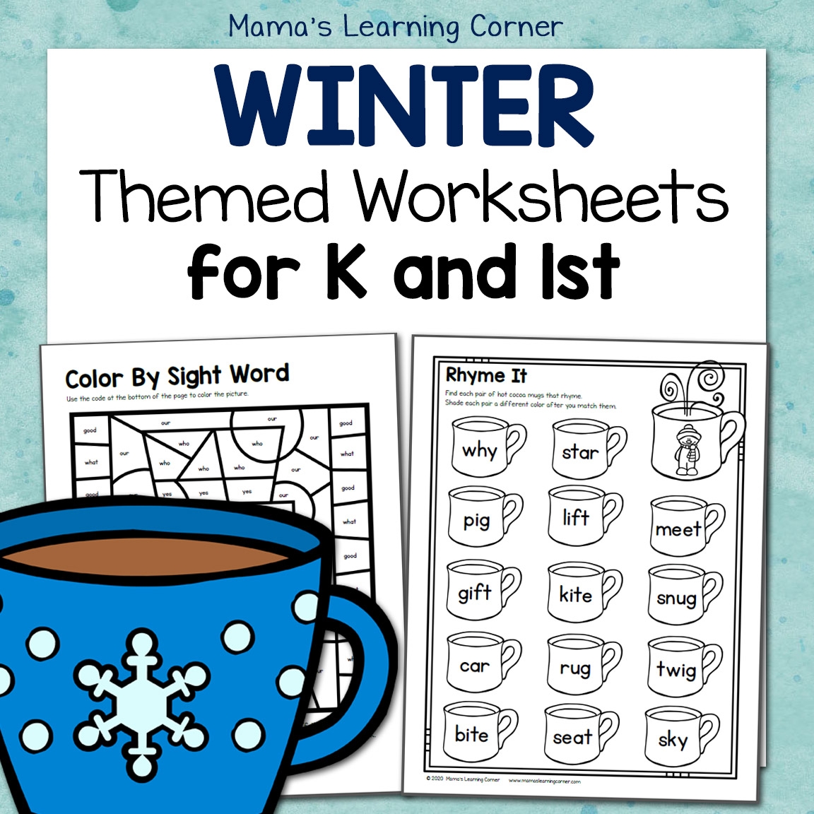 Winter Worksheets For Kindergarten And First Grade Mamas Learning Corner Winter Worksheets For Kindergarten And First Grade Mamas Learning Corner