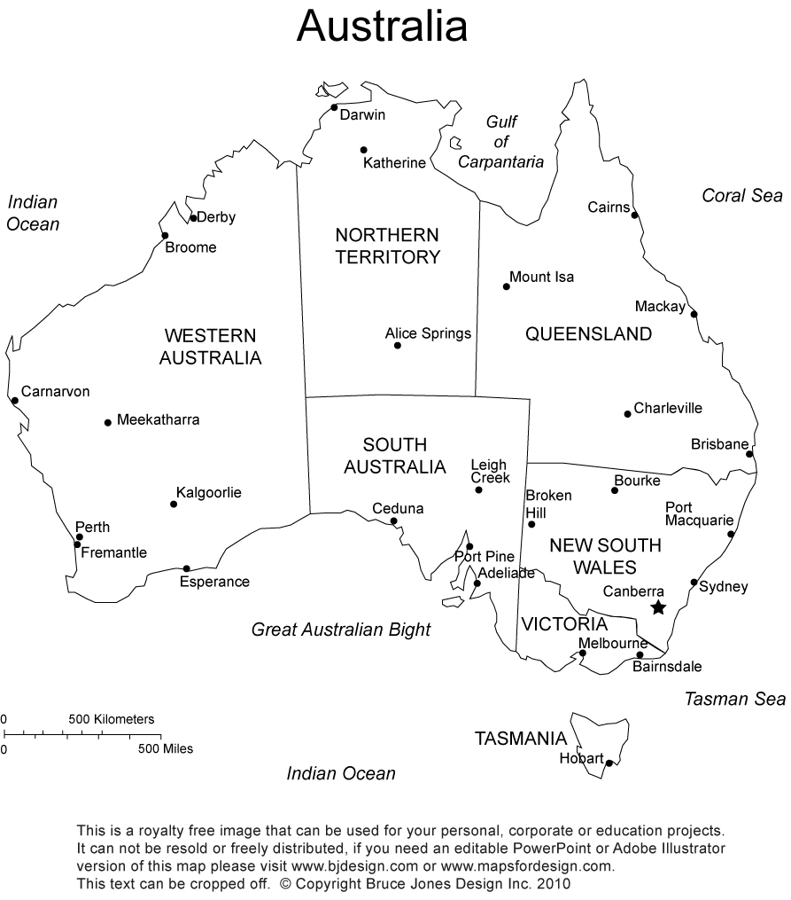 World Countries Australia Printable PDF Maps FreeUSandWorldMaps