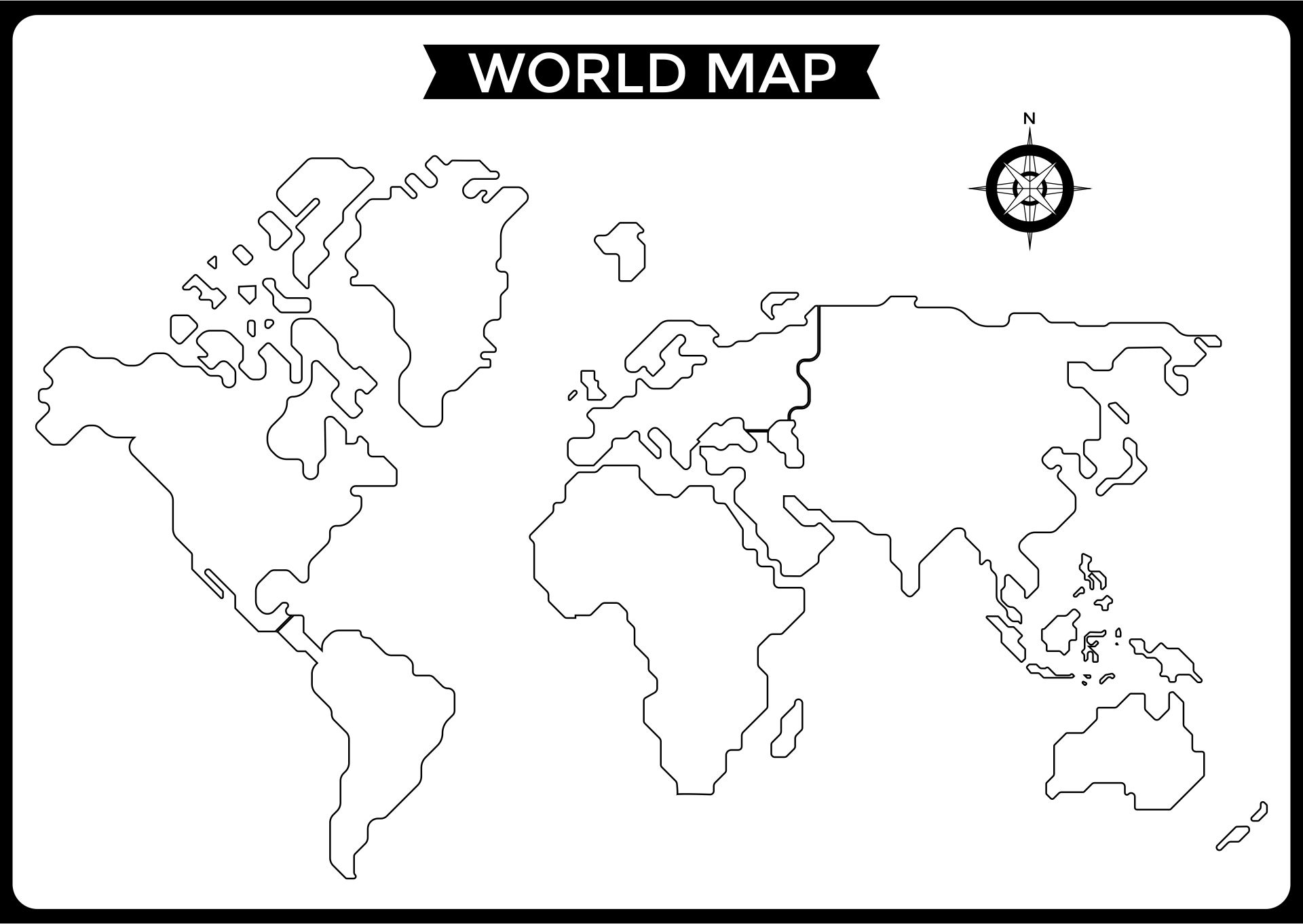World Map A4 Size 10 Free PDF Printables Printablee World Map A4 Size 10 Free PDF Printables Printablee