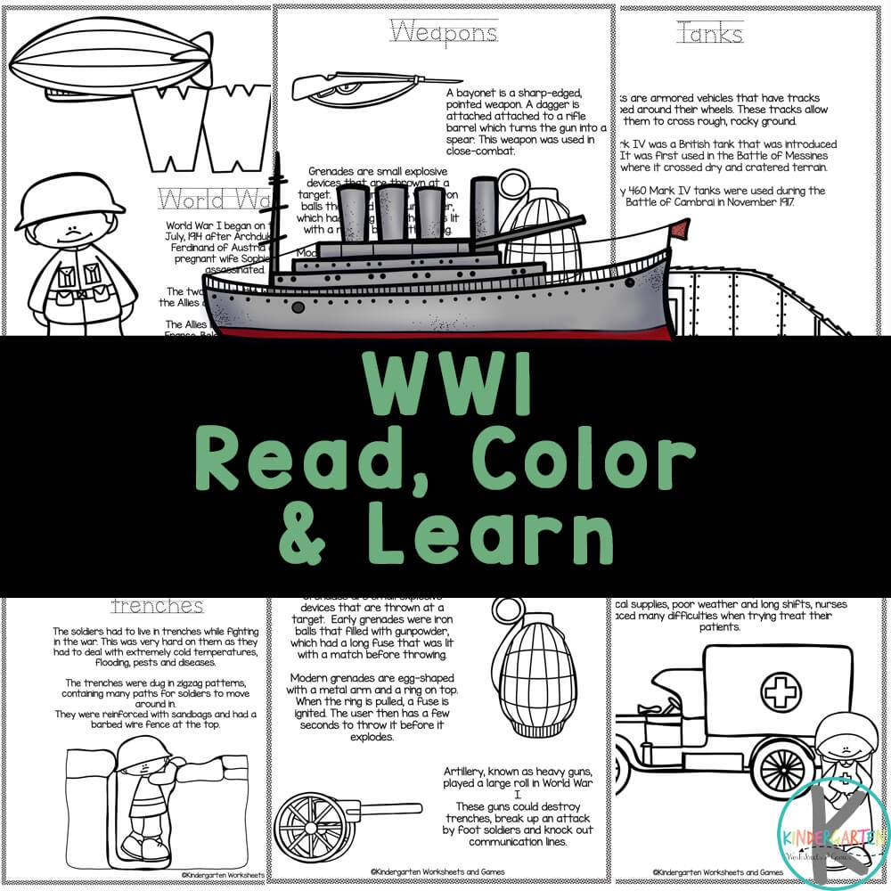 WW1 Coloring Pages Read Color Learn About World War 1 For Kids