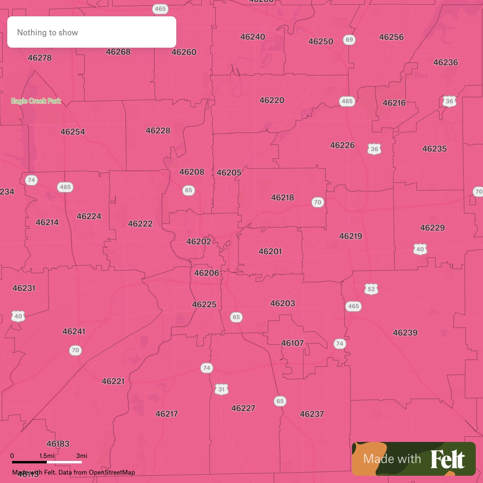 Printable Indianapolis Zip Code Map